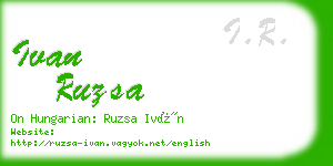ivan ruzsa business card